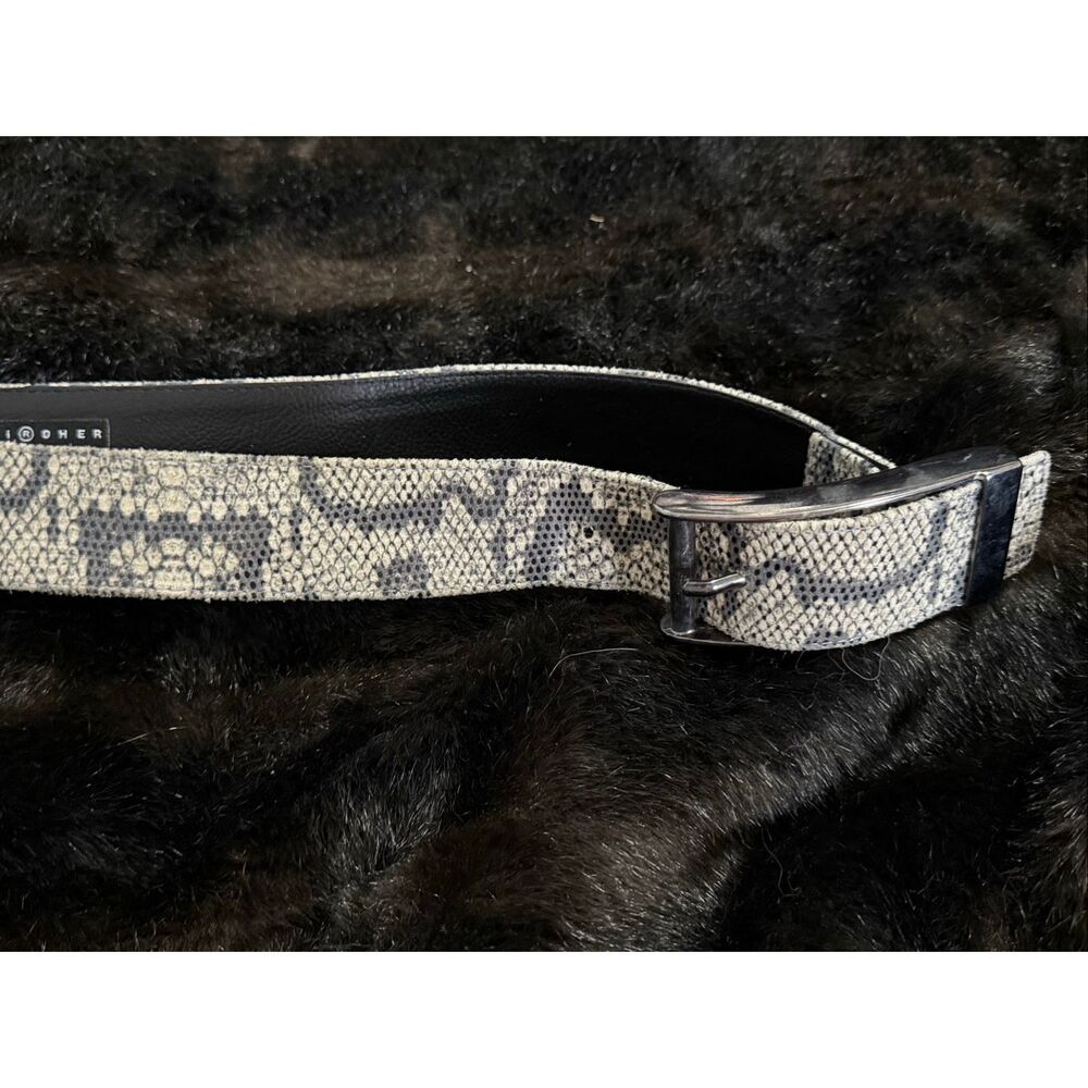 Vintageβ Suzi Oher Snakeskin Print Stretch Belt Sz Medium